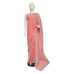 2025 vestidos de noche transpirables de Sari indio para mujer, venta al por mayor, suministro directo de fábrica de seda para ropa de fiesta de boda, Pakistán - Product Image 2