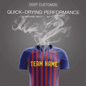 Vente flash : Ensemble de maillot de football d'été respirant, vêtements de football personnalisés, maillots de football avec impression de logo, style français, 100% polyester, séchage rapide - Product Image 4