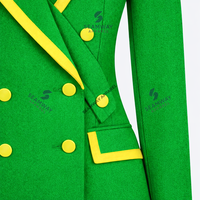 Blazer d'affaires à double boutonnage Chi Eta Phi, veste de smoking pour femme, coupe moderne, revers en pointe, sur mesure, de qualité supérieure