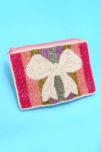 Handmade Colorful <b>Beaded</b> Coin Purse for Kids Teens Zipper Closure <b>Fabric</b> Wallet Embroidered Pouch Custom Embroidery Needlework - Product Image 2