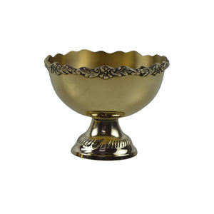 Khajoor fechas soporte tazón completamente latón fruta y fruta seca tazón comida servir y decoración mezcla flor forma servir plato - Product Image 4