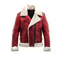Bomber Femme Noir B3 Aviator Flying Fur Shearling Manteau en cuir véritable
