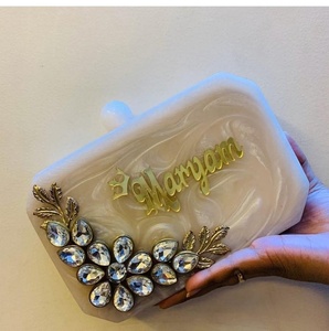 100% pochette en résine beige perle de qualité supérieure - Product Image 4