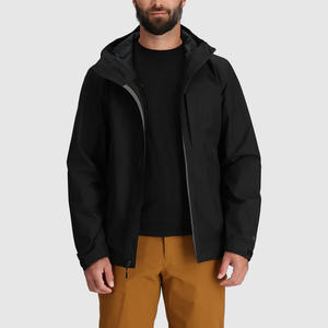 Chaqueta impermeable para hombre con impresión personalizada Fabricante OEM Chubasquero transpirable para exteriores Soporte de etiqueta privada - Product Image 4