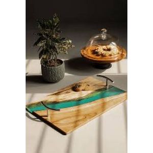 Bandeja de servicio de resina de diseño hecho a mano puro de una sola pieza con calidad y material extra premium a muy buen costo - Product Image 5