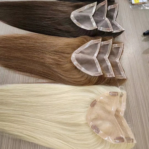 Vietnamese Russian Kinky Straight Human <b>Hair</b> <b>Topper</b> for <b>Women</b> Integrated Toupee System with Mono Base <b>Hair</b> Straight Texture - Product Image 1