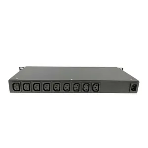 MDU 19 pouces 1U, 9 prises IEC C13, interrupteur marche/arrêt individuel et fusible, compteur numérique - Product Image 2