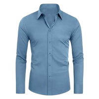 Kemeja Pria Premium Biru Muda Slim Fit Lengan Panjang Kancing Depan Formal Kantor Bisnis Pesta Pernikahan Elegan Klasik