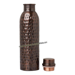 High Demand Antique Copper <b>Water</b> <b>Bottle</b> With Hammered Design Ayurvedic Copper <b>Water</b> Vessel Use in Home Office Gym - Product Image 6