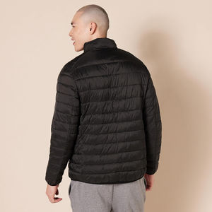 Men's Casual Winter Puffer <b>Jacket</b> <b>Packable</b> <b>Lightweight</b> Water-Resistant Zipper Closure Stand Collar Available - Product Image 5