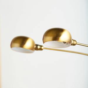 Lampadaire en tissu blanc en forme de champignon pour la décoration intérieure de salon de luxe moderne, élégant, support doré LED pour la maison et le bureau - Product Image 3