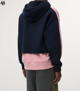 Sudadera con capucha de diseñador unisex Tejido suave Ropa urbana de doble tono con cordones ajustables para la comodidad diaria y el estilo callejero moderno - Product Image 4