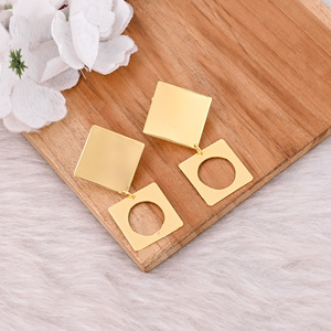 Luxury Gold Plated <b>Brass</b> Stud Earrings Premium Look Designer <b>Brass</b> Earrings For Export In Bulk Quantity Accept Custom Design - Product Image 2