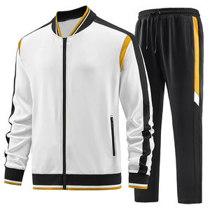 Sweat à capuche personnalisé pour homme, fermeture éclair intégrale, en poly, veste pour homme, fermeture éclair, style rayé, cordon de serrage, survêtement personnalisé - Product Image 3