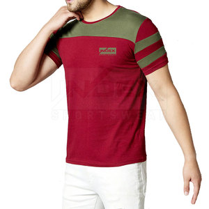 Camisetas de hombre de alta calidad Patrón sólido de algodón/poliéster cómodo para uso en exteriores Nuevo stock - Product Image 1