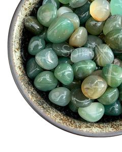 Pierre de dégringolade d'onyx vert à bandes, Onyx vert lâche dégringolé, pierre de guérison d'onyx naturel - Product Image 3