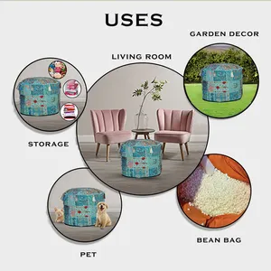 Taburete de pie hecho a mano para interior y exterior, PUF otomano, fabricante y proveedor indio, último diseño - Product Image 3