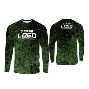 MOQ bajo personalizado su diseño humedad poliéster pesca ropa secado rápido impresión Digital UPF50 + hombres Rash Guard pesca camisas - Product Image 3