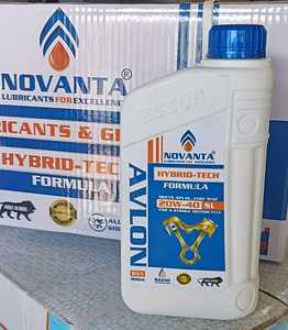 Novanta Avlon 20W-40 Botella de aceite mineral de alto kilometraje 1L para todas las marcas de bicicletas Lubricante de motor de cuatro tiempos certificado API SL - Product Image 2