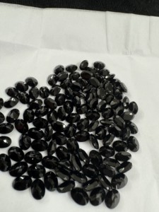 Best Quality Loose 5-6mm Oval Cut <b>Black</b> <b>Onyx</b> Gemstone Natural <b>Black</b> Color Polished - Product Image 3