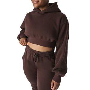 Custom Logo Windproof Casual Leisurewear Tracksuits Wholesale Long Sleeve Women's Pullover <b>Hoodies</b> Crop <b>Hoodies</b> - Product Image 4