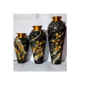 Florero de Metal de mesa hecho a mano para decoración del hogar de calidad superior clásico moderno elegante florero de Metal de mesa de aluminio de hierro de vidrio - Product Image 5