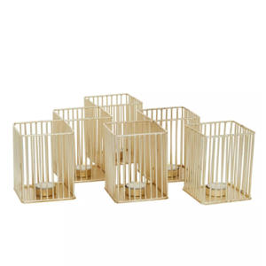 Haute qualité or LED chauffe-plat supports à la main en métal filaire conception pour la maison décor extérieur pour salon bougies lanternes - Product Image 1