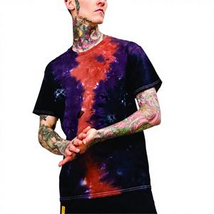 T-shirt d'été pour homme surdimensionné de haute qualité avec logo imprimé personnalisé, en coton/fibre de bambou, séchage rapide et respirant - Product Image 1