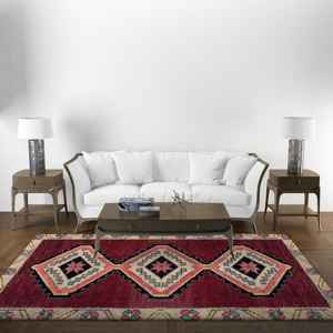 Tapis à motifs géométriques, tapis imprimé, décoration intérieure, style bohème, cadeau pour elle, tapis en velours - Product Image 5