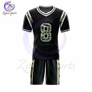 Tenue d'uniforme de football drapeau durable vêtements de sport maillot en tissu évacuant l'humidité avec pantalon pour l'entraînement et le match - Product Image 1