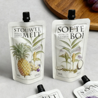Sachet à bec verseur en papier alimentaire personnalisé, mini 200 ml, pour emballage de boissons et jus