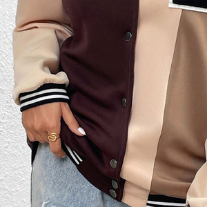 Veste décontractée unie de haute qualité, style Letterman, respirante, tricotée, coupe-vent pour l'hiver – Vente chaude en gros - Product Image 5