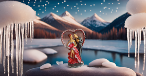 Escultura de resina hecha a mano moderna de 9 pulgadas en forma de corazón abstracto pareja romántica estatua de baile Día de San Valentín decoración de oficina en casa - Product Image 5