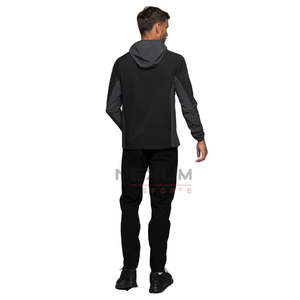 แจ็กเก็ตสีดำสำหรับผู้ชายแบบมีซิปด้านหน้าเต็มรูปแบบและกระดุมข้อมือแบบเป็นโครงเหมาะสำหรับการพิมพ์งานปักหรือทีม - Product Image 6