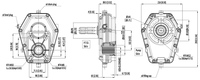 Multiplicateur de pompe hydraulique en aluminium de la série KM7001 avec engrenage droit pour tracteurs