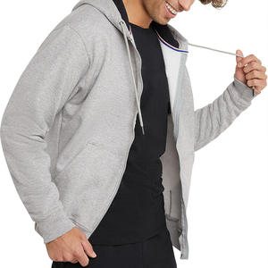 เสื้อมีฮู้ดแบบรูดซิปสำหรับผู้ชายมีตัวเลือกป้ายปักโลโก้ส่วนตัวสำหรับชุดออกกำลังกายแฟชั่นและโปรโมชั่น - Product Image 3