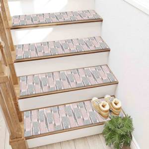 Pink And Gray Rug, Printed Rug, Ethnic Pattern, Modern, Anti-Slip,With Pile Soft Rug - Product Image 1