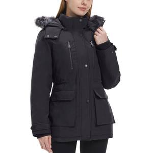 Parka classique pour femme, veste matelassée chaude, coupe-vent, à capuche, vêtement d'extérieur confortable et élégant, mode d'hiver, parkas pour femmes - Product Image 1