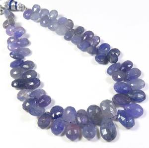 ลูกปัดลูกแพร์แบบเหลี่ยมเพชรพลอยแทนซาไนต์เกรดสูง9เกลียว8-14มม. พลอยแอฟริกันธรรมชาติคุณภาพสูง - Product Image 1