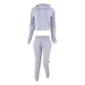 Nuevo Conjunto Deportivo de Felpa 100% Algodón para Mujer, Diseño Sólido, para Invierno, Estilo Moderno, Transpirable, Impermeable, Estilo Hip Hop - Product Image 1
