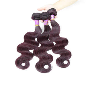 Tissage de cheveux humains Remy brésiliens de qualité 9A et 7A # Extensions de cheveux ondulés 99J, double trame, longueur étirée 8 pouces, pour femmes - Product Image 4