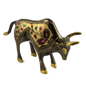 Statue de taureau en laiton multi-formes sur mesure, décoration en laiton de haute qualité, pièce de décoration en laiton - Product Image 2