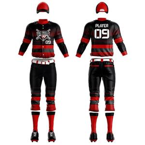 Conjunto de uniforme de béisbol deportivo Unisex más vendido personalizado transpirable suave impreso equipo desgaste 100% poliéster secado rápido antibacteriano - Product Image 3