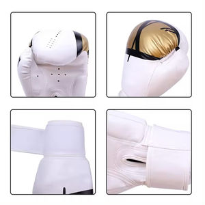 Guantes de boxeo de combate de cuero genuino con estampado de diseño personalizado para adultos, nuevo guante de color personalizado, boxeo de artes marciales - Product Image 5