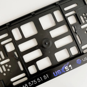 Marco de matrícula de EE. UU. impreso personalizado, soporte de número promocional de plástico negro, marco de matrícula de publicidad personalizado - Product Image 3