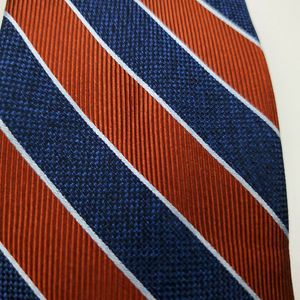Men's Classic Stripe <b>Tie</b> by Club Room Brown Size Regular-<b>Polyester</b> Jacquard Print Casual Formal Fashion Custom Logo Gift Boxed - Product Image 2