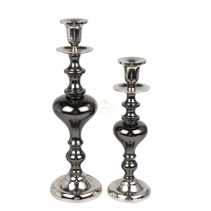 Antler Admirable Design Silver Color <b>Candle</b> Wax Holder Fashionable Style <b>Set</b> of 2 Aluminum Cast <b>Candle</b> Stand Tabletop Decorative - Product Image 6