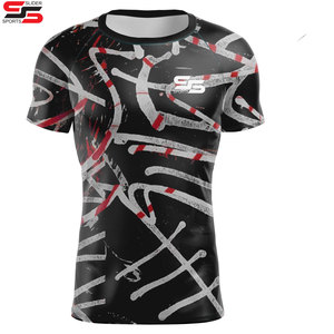 T-shirt de compression personnalisé à manches courtes pour enfant, logo de surf, MMA, BJJ, sublimé, design de Jiu Jitsu, créez votre propre rashguard personnalisé - Product Image 4