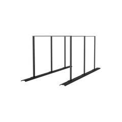 Sistema di supporto a binario, 3 supporti in acciaio piatto 50x12 mm, 2100x800mm (LxP), da avvitare, grigio - Product Image 2