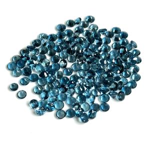 อัญมณีทรงหลวมเจียระไนเหลี่ยมเพชรพลอยลอนดอนสีน้ำเงินขนาด5มม. สำหรับทำเครื่องประดับหินบุษราคัมธรรมชาติ - Product Image 2